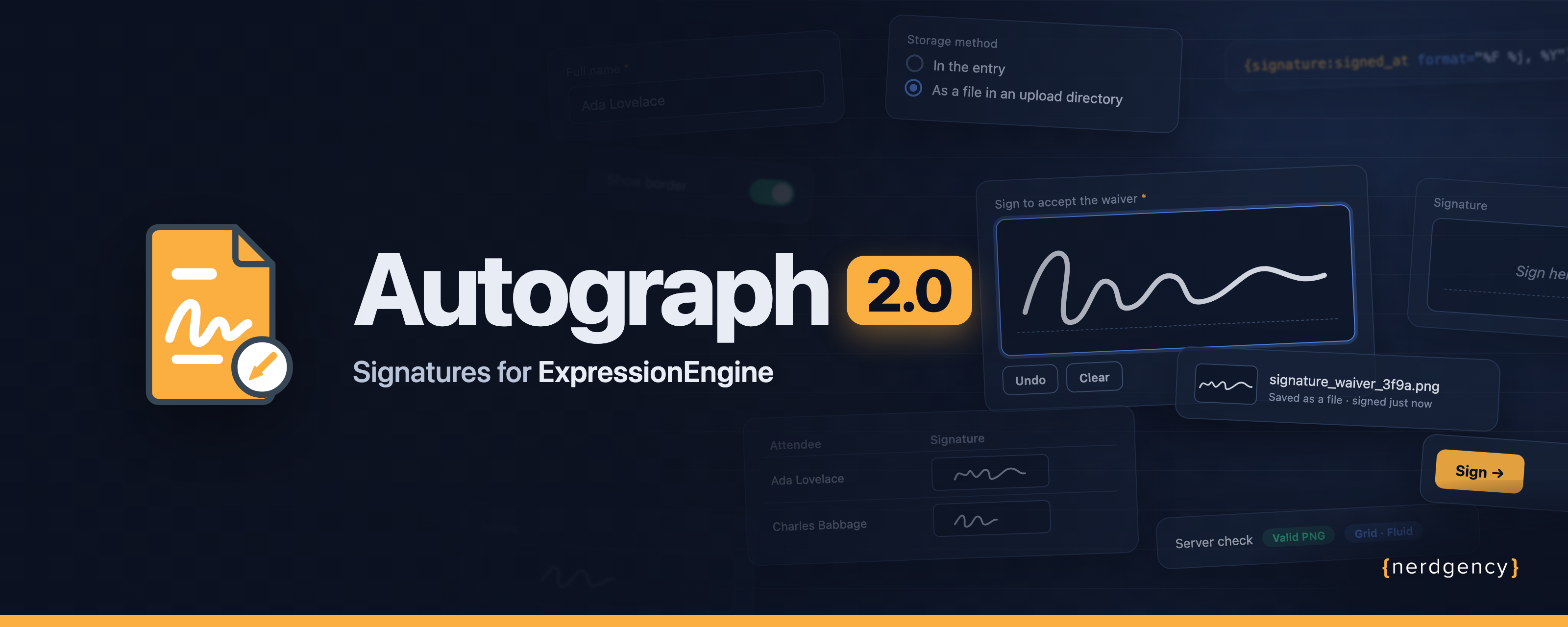 Autograph 2.0: signatures for ExpressionEngine